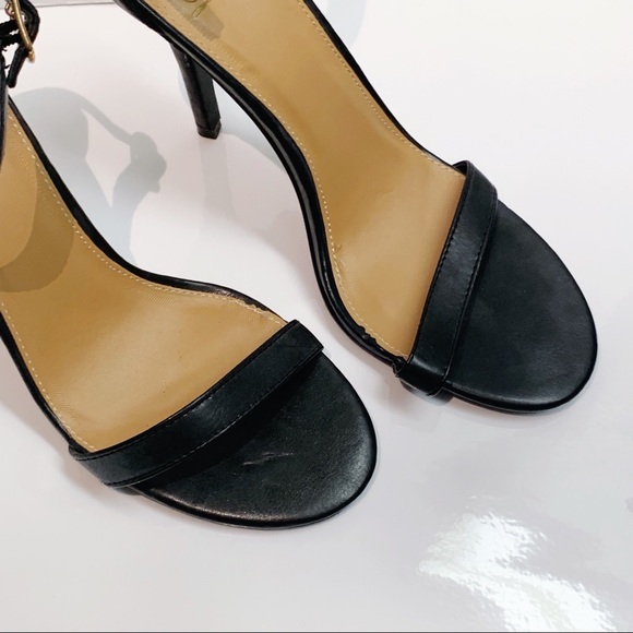 Black PU Leather Strappy Sandal - Picture 2 of 4